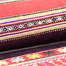 ラオス木綿横段浮織名古屋帯　質感・風合