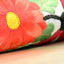 花の丸文刺繍名古屋帯 質感・風合