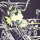 夜桜橋染名古屋帯 前中心