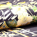 夜桜橋染名古屋帯 質感・風合