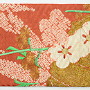 紋綸子梅刺繍名古屋帯　前中心