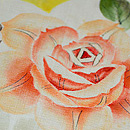 白地薔薇の名古屋帯 質感・風合