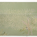 柳に蜻蛉の図名古屋帯 前中心