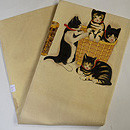 猫尽くしの染め帯 帯裏