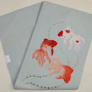 金魚の刺繍名古屋帯 帯裏