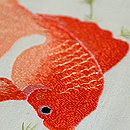 金魚の刺繍名古屋帯 質感・風合