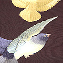 鳩の刺繍開き名古屋帯 質感・風合
