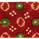 茜絞り染インド更紗名古屋帯　前中心