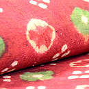 茜絞り染インド更紗名古屋帯　質感・風合