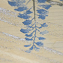 藤に鮎刺繍名古屋帯　質感・風合