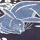 波間に兎の名古屋帯　質感・風合