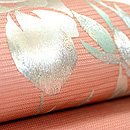 燕子花刺繍絽袋帯　質感・風合
