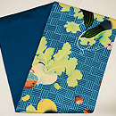 おもしろ柄網代に夏野菜の図名古屋帯　帯裏