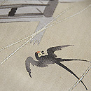 橋に燕綴れ名古屋帯　質感・風合