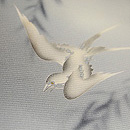 柳に燕の図名古屋帯　質感・風合