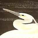 飛翔鷺の図染名古屋帯　質感・風合