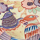 花喰い鳥手描き更紗の名古屋帯 質感・風合