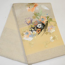 波に花筏の刺繍帯 帯裏