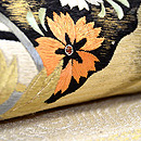 波に花筏の刺繍帯 質感・風合