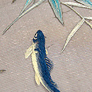 笹に鮎刺繍帯 質感・風合