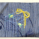 虫かごに螽斯(キリギリス)刺繍名古屋帯 前中心