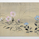 萩の下白狐の染め名古屋帯 前中心(右巻き)