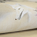 萩の下白狐の染め名古屋帯 質感・風合