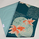 露芝に金魚の図名古屋帯 帯裏