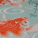 露芝に金魚の図名古屋帯 質感・風合