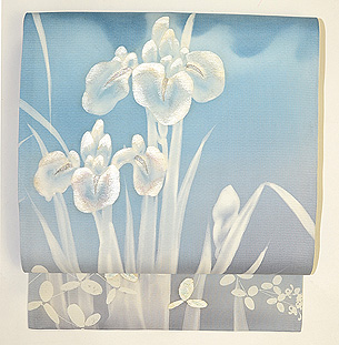 菖蒲の開き名古屋帯