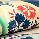 貝桶に夏の花模様名古屋帯 質感・風合