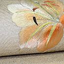 夏草船刺繍開き名古屋帯 質感・風合