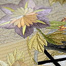 夏草船刺繍開き名古屋帯 質感・風合