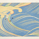 波頭文名古屋帯　前中心