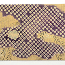 茶屋辻に蛍刺繍名古屋帯　前中心