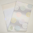 浮線花菱丸文様紗袋帯 帯裏