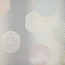 浮線花菱丸文様紗袋帯 前中心