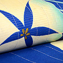 青地朝顔の染め帯 質感・風合