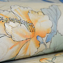 芙蓉と朝顔の夏名古屋帯 質感・風合