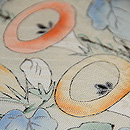 芙蓉と朝顔の夏名古屋帯 質感・風合