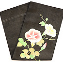 黒地朝顔の刺繍名古屋帯 帯裏