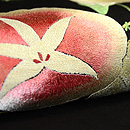 黒地朝顔の刺繍名古屋帯 質感・風合