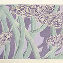 粟の図染め名古屋帯　前中心