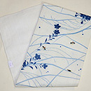 麻地桔梗に蛍の名古屋帯 帯裏