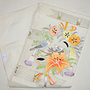 花輪に小鳥の刺繍帯 帯裏