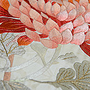 大輪菊の刺繍帯　質感・風合