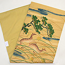 遠山に鹿の染め名古屋帯　帯裏