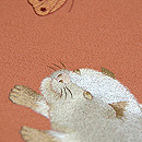 蝶々に子犬の刺繍帯 質感・風合