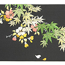 桜楓刺繍塩瀬名古屋帯 前中心