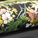 桜楓刺繍塩瀬名古屋帯 質感・風合